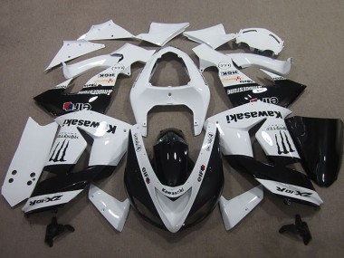 Carenados Moto Kawasaki ZX10R 2006-2007 - Blanco Negro Brillante Elf Touch4 Monstruo Energy Asequibles