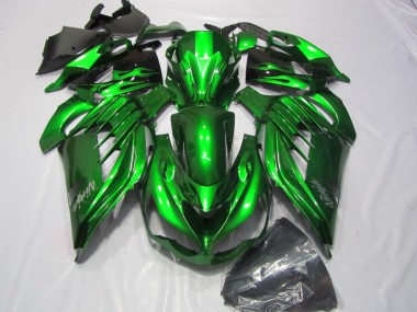 Carenados Moto Kawasaki ZX14R ZZR1400 2012-2024 - Verde Negro Brillante Plata Ninja Asequibles