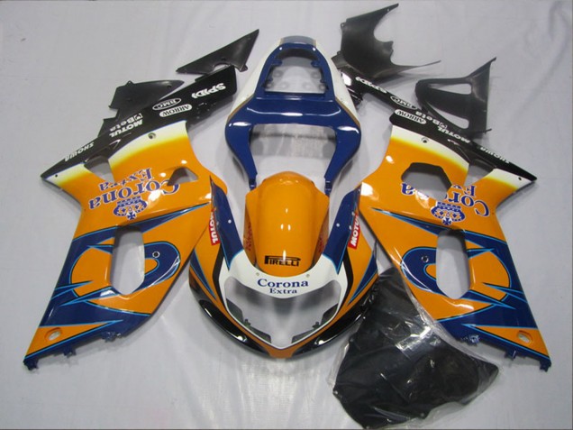 Carenados Moto Suzuki GSXR 600 2001-2003 - Naranja Azul Negro Corona Extra Asequibles