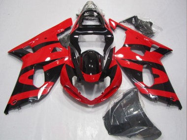 Carenados Moto Suzuki GSXR 600 2001-2003 - Rojo Negro Brillante Asequibles