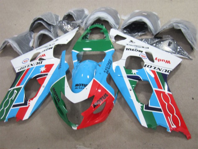 Carenados Moto Suzuki GSXR 600 2001-2003 - Blanco Azul Verde Rojo Motul Asequibles