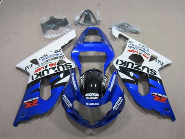 Carenados Moto Suzuki GSXR 600 2001-2003 - Blanco Azul Negro Motul Asequibles
