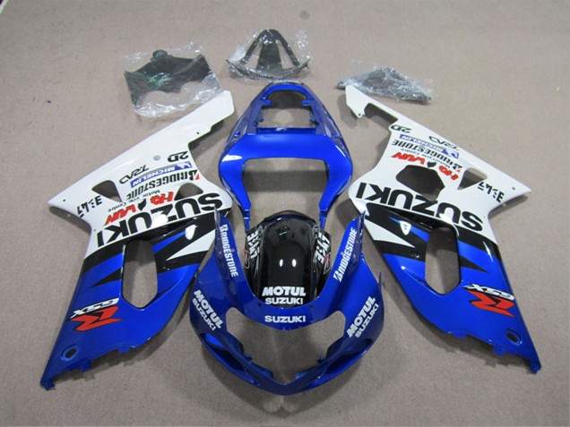 Carenados Moto Suzuki GSXR 600 2001-2003 - Blanco Azul Negro Motul Asequibles