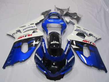 Carenados Moto Suzuki GSXR 600 2001-2003 - Blanco Azul Negro Brillante Motul Asequibles