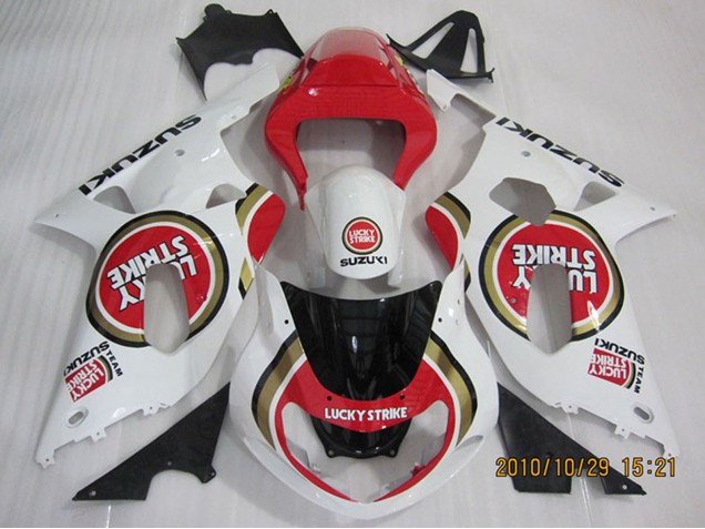 Carenados Moto Suzuki GSXR 600 2001-2003 - Blanco Rojo Lucky Strike Asequibles
