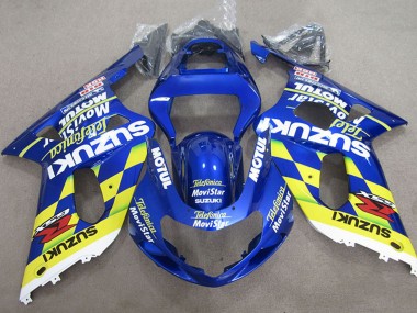 Carenados Moto Suzuki GSXR 600 2001-2003 - Azul Amarillo Telefumica MoviStar Asequibles