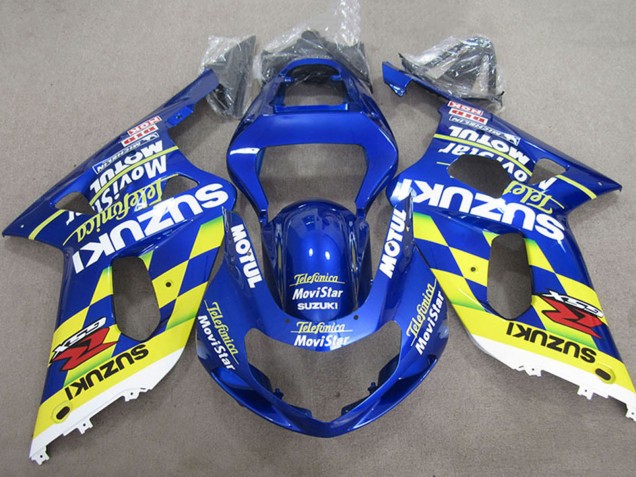Carenados Moto Suzuki GSXR 600 2001-2003 - Azul Amarillo Telefumica MoviStar Asequibles