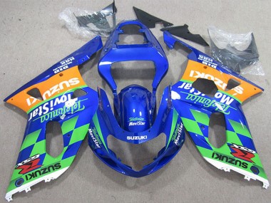 Carenados Moto Suzuki GSXR 600 2001-2003 - Azul Naranja Verde Telefumica MoviStar Asequibles