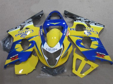 Carenados Moto Suzuki GSXR 600 2004-2005 - Amarillo Azul Blanco Negro Corona Extra Asequibles