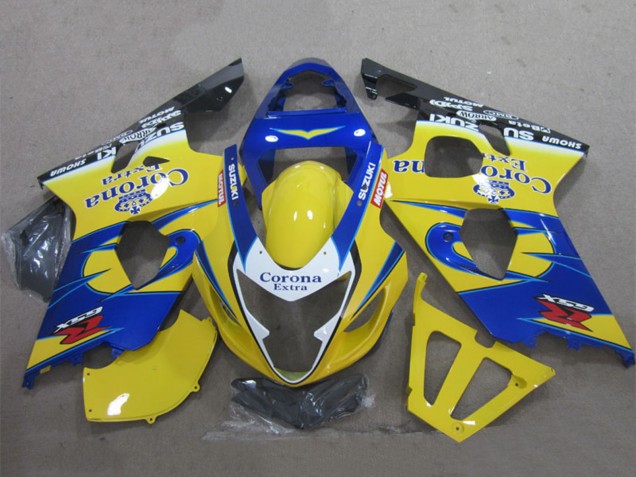 Carenados Moto Suzuki GSXR 600 2004-2005 - Amarillo Azul Blanco Negro Corona Extra Asequibles