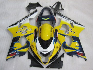 Carenados Moto Suzuki GSXR 600 2004-2005 - Amarillo Blanco Azul Corona Extra Asequibles