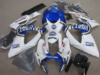 Carenados Moto Suzuki GSXR 600 2006-2007 - Blanco Azul Lucky Strike Motul Asequibles