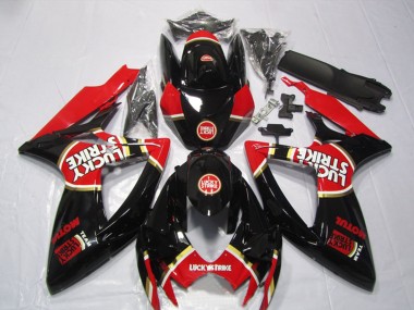 Carenados Moto Suzuki GSXR 600 2006-2007 - Negro Brillante Rojo Blanco Lucky Strike Motul Asequibles
