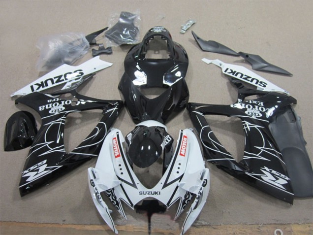 Carenados Moto Suzuki GSXR 600 2006-2007 - Blanco Negro Corona Extra Motul Asequibles