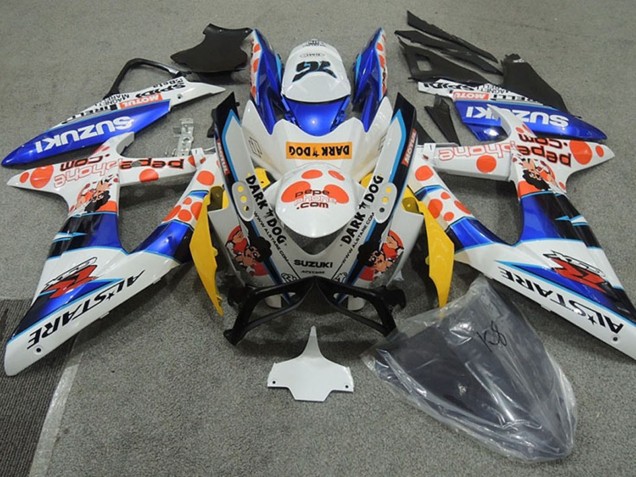 Carenados Moto Suzuki GSXR 600 2008-2010 - Blanco Azul Naranja Alstare Dark Dog Asequibles