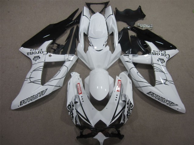Carenados Moto Suzuki GSXR 600 2008-2010 - Blanco Negro Corona Extra Motul Asequibles