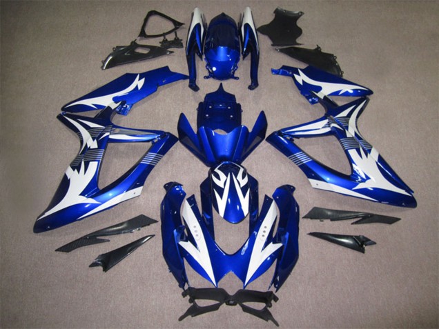 Carenados Moto Suzuki GSXR 600 2008-2010 - Blanco Azul Asequibles