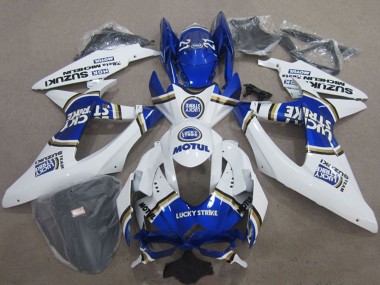 Carenados Moto Suzuki GSXR 600 2008-2010 - Blanco Azul Lucky Strike Motul Asequibles