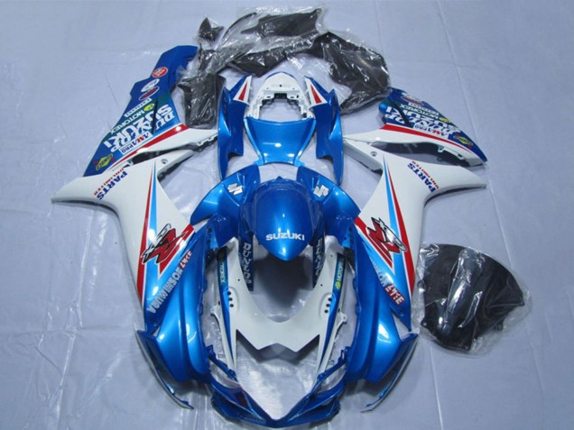 Carenados Moto Suzuki GSXR 600 2011-2024 - Azul Blanco Asequibles