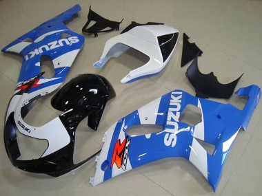 Carenados Moto Suzuki GSXR 750 2001-2003 - Blanco Azul Negro Brillante Asequibles