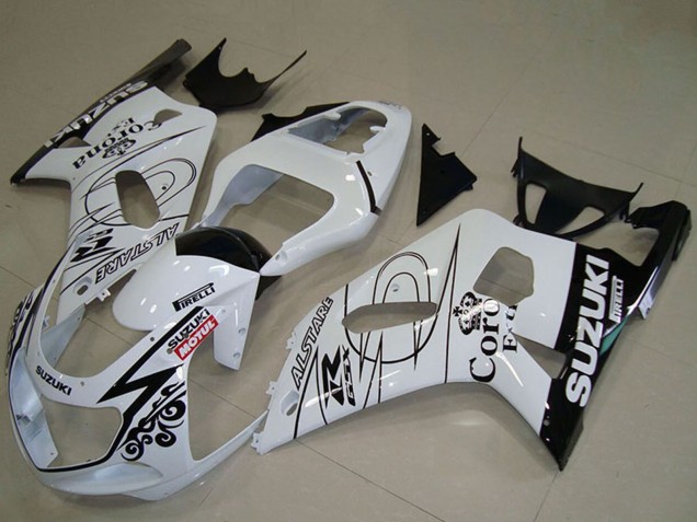Carenados Moto Suzuki GSXR 750 2001-2003 - Blanco Negro Alstare Corona Extra Motul Asequibles
