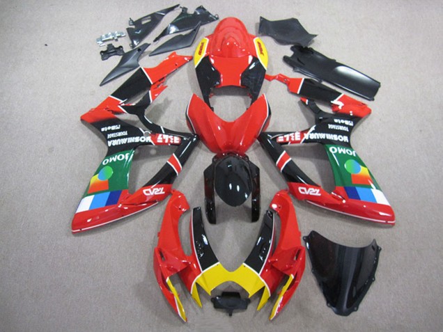 Carenados Moto Suzuki GSXR 750 2006-2007 - Rojo Negro Amarillo Verde JOMO Asequibles