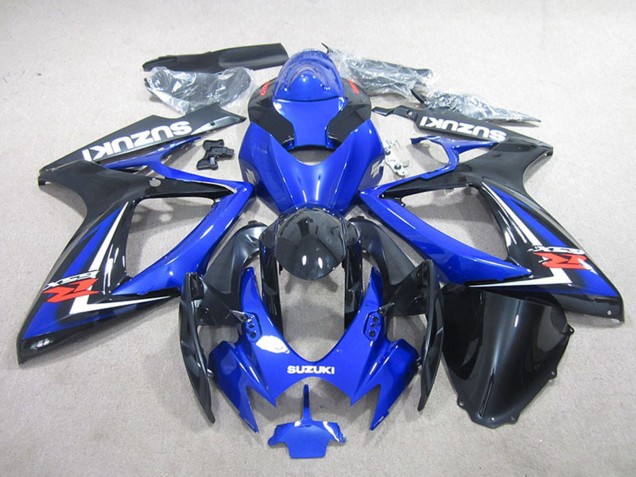 Carenados Moto Suzuki GSXR 750 2006-2007 - Azul Negro Brillante Asequibles
