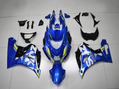 Carenado Moto Suzuki GSXR 1000 2017-2024 - Azul Blanco Verde Asequibles