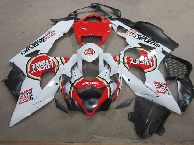 Carenados Moto Suzuki GSXR 1000 2005-2006 - Blanco Rojo Lucky Strike Motul Asequibles