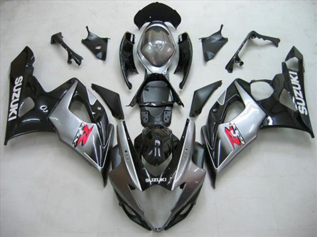 Kits Carenado Moto Suzuki GSXR 1000 2005-2006 - Negro Brillante Plata Rojo Asequibles