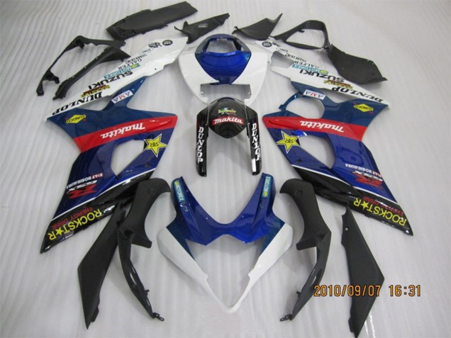 Carenados Moto Suzuki GSXR 1000 2005-2006 - Azul Blanco Rojo Negro Rockstar Asequibles