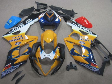 Carenados Moto Suzuki GSXR 1000 2005-2006 - Blanco Amarillo Azul Negro Corona Extra Alstare Asequibles
