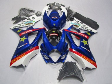 Kits Carenado Moto Suzuki GSXR 1000 2007-2008 - Blanco Azul Rojo Negro Rockstar Asequibles
