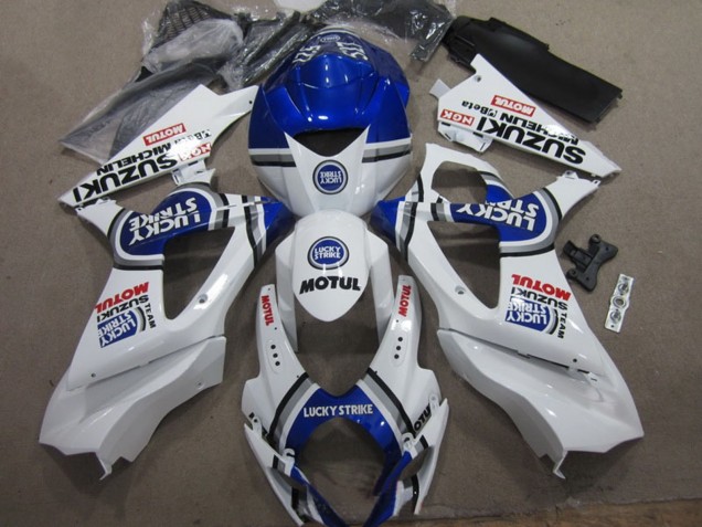 Carenados Moto Suzuki GSXR 1000 2007-2008 - Blanco Azul Lucky Strike Rojo Motul Asequibles