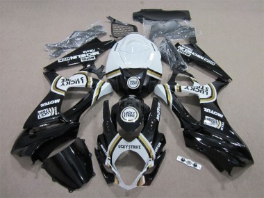 Carenados Moto Suzuki GSXR 1000 2007-2008 - Blanco Negro Lucky Strike Motul Asequibles
