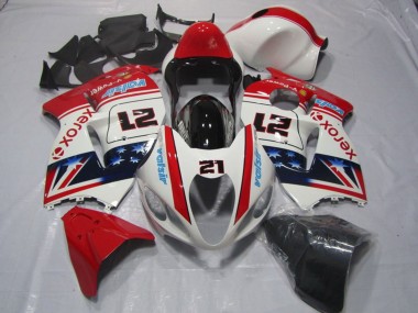 Carenados Moto Suzuki GSXR 1300 Hayabusa 1996-2007 - Blanco Rojo Azul Xerox 21 Asequibles