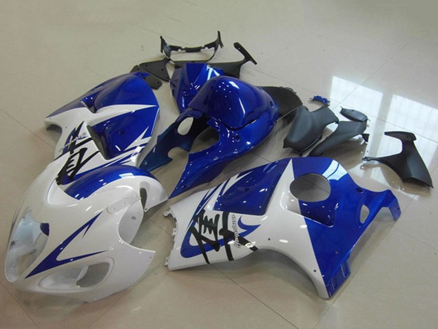 Carenado Moto Suzuki GSXR 1300 Hayabusa 1996-2007 - Blanco Azul Asequibles