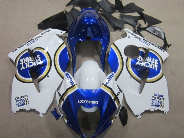 Carenados Moto Suzuki GSXR 1300 Hayabusa 1996-2007 - Blanco Azul Motul Lucky Strike Asequibles