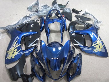 Carenados Moto Suzuki GSXR 1300 Hayabusa 2008-2020 - Azul Blanco Oro Calcomanía Asequibles