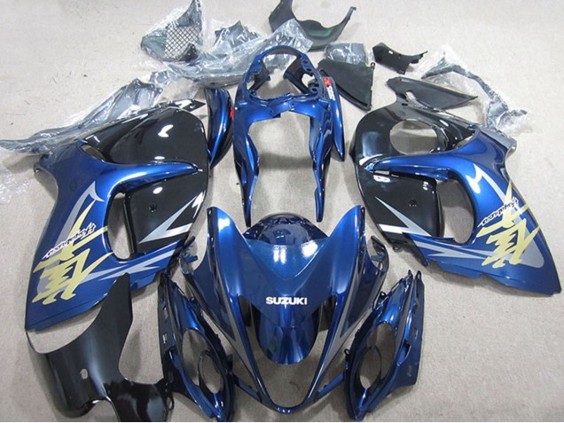 Carenados Moto Suzuki GSXR 1300 Hayabusa 2008-2020 - Azul Blanco Oro Calcomanía Asequibles
