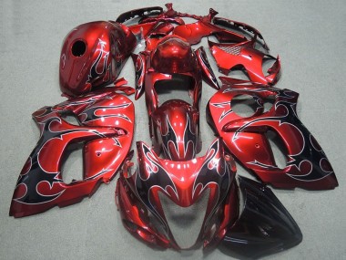 Carenados Moto Suzuki GSXR 1300 Hayabusa 2008-2020 - Rojo Negro Llama Asequibles