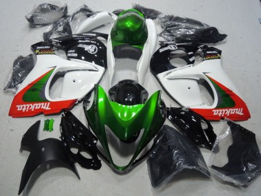Carenados Moto Suzuki GSXR 1300 Hayabusa 2008-2020 - Blanco Verde Rojo Makita Asequibles