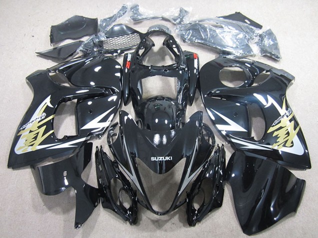 Carenados Moto Suzuki GSXR 1300 Hayabusa 2008-2020 - Negro Brillante Blanco Oro Calcomanía Asequibles