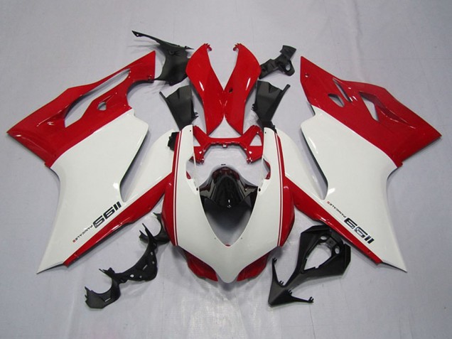Carenados Moto Ducati 1199 2011-2014 - Blanco Rojo Negro Asequibles