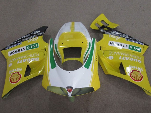 Carenados Moto Ducati 748 1993-2005 - Amarillo Blanco Verde Shell Info Strrda Asequibles
