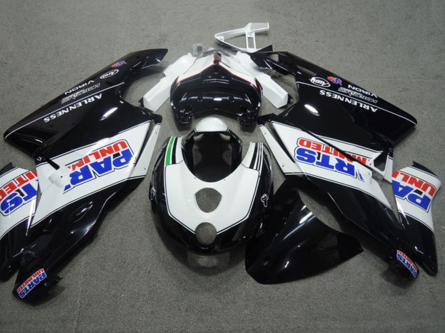 Carenados Moto Ducati 749 999 2003-2004 - Blanco Negro Brillante Parts Unlimited Asequibles