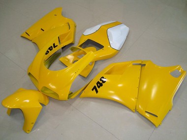 Carenado Moto Ducati 748 1993-2005 - Blanco Amarillo Asequibles
