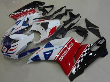 Carenados Moto Ducati 1098 2007-2014 - Blanco Rojo Negro Azul Corse 69 Asequibles