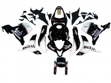 Carenados Moto Honda CBR600RR 2009-2012 - Negro Brillante Blanco West Asequibles