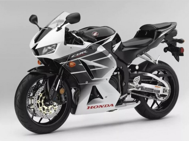 Carenados Moto Honda CBR600RR 2013-2023 - Blanco Negro Asequibles